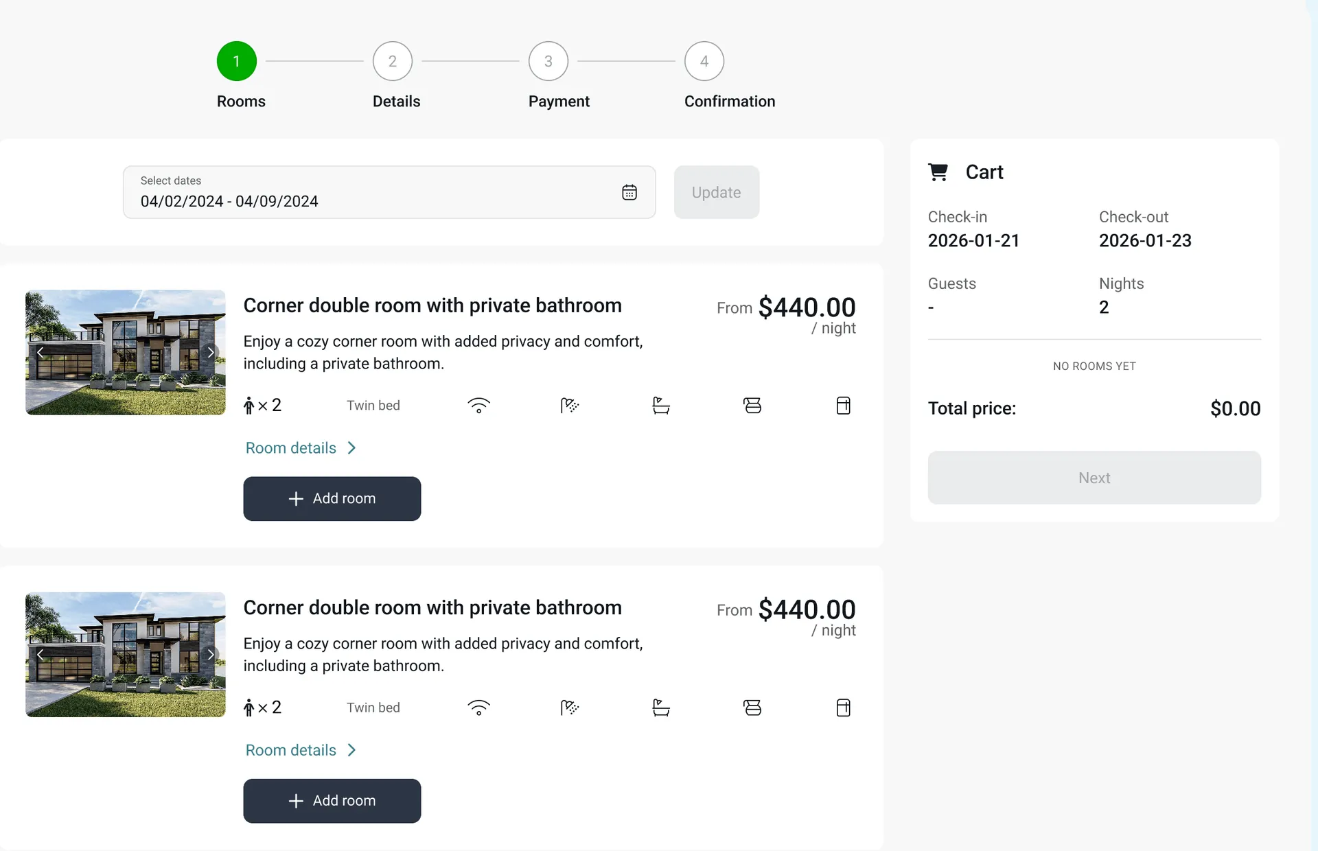 A first look at the new BE4 flow on desktop.